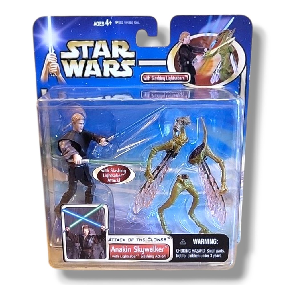 2002 Star Wars Attack Of The Clones Anakin Skywalker With Lightsaber